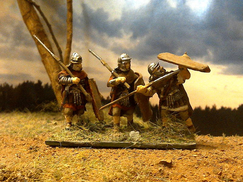 Römische Legionäre mit Pila und Scuta (2 AD)