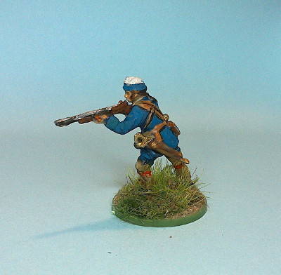 French Companie de la Marine - Soldat schießend (1754 - 1763)