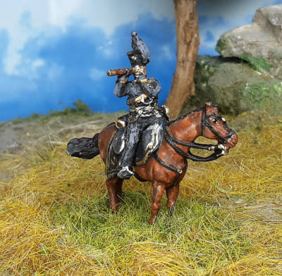 0891-s 1815: Braunschweiger Artillerie - Offizier (zu Pferd) - 1/72