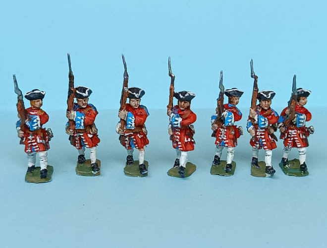 1688 - 1714: Musketiere vorgehend