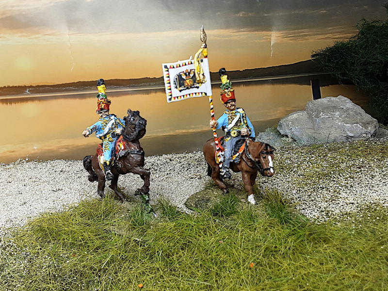 1809 - 1815:Österreichische Husaren - Command Set - Fahnenträger - 1/72