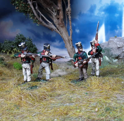 28-0013-m 1806 - 1807: Preußische Füsiliere in Feuerlinie - 28 mm