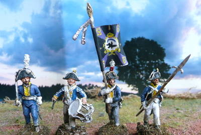28-0002-s 1806:: Preußen - Musketiere - Command Set (28 mm)