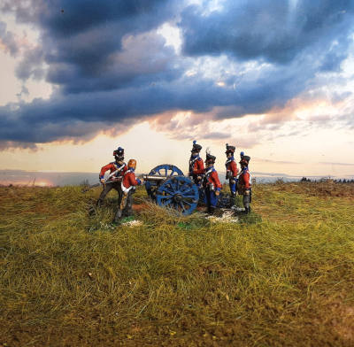 0929-s 1808 - 1815: Dänische Fußartillerie inkl. Preußische 6-Pfund-Kanone (Modell 1768)