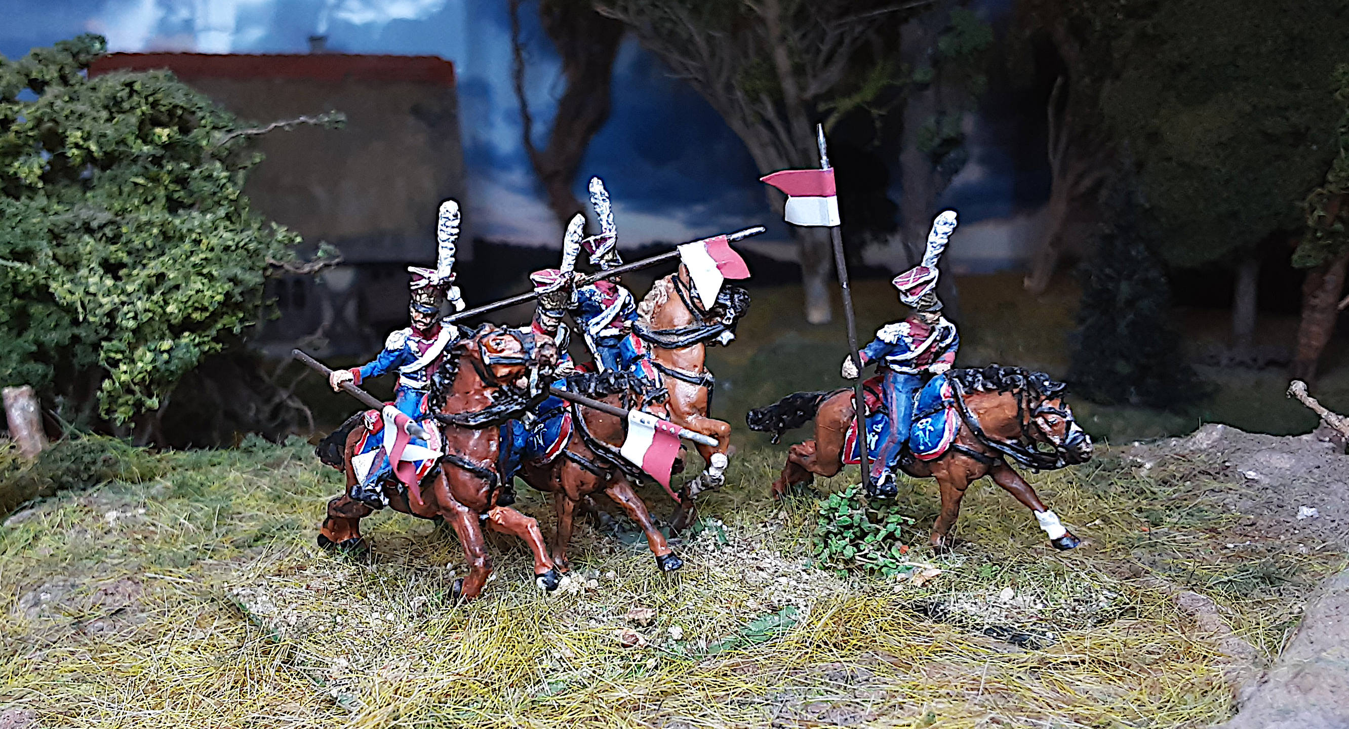 1809 - 1815:  Französische Chevau-Legers Lanciers de la Garde - Ulanen - Modellbau 1/72