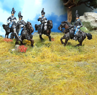 0885-ss 1815: Braunschweiger Generalstab - Brigadekommandeur und Adjutanten (mit Kiver-Tschako)