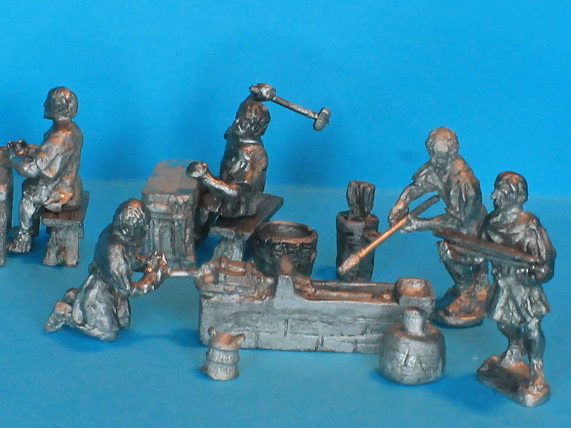 Römische Schmiede (Handwerker bei verschiedenen Tätigkeiten)