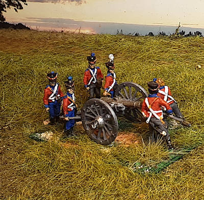 0930-s 1808 - 1815: Dänische Fußartillerie (das Geschütz ladend) - 1(72