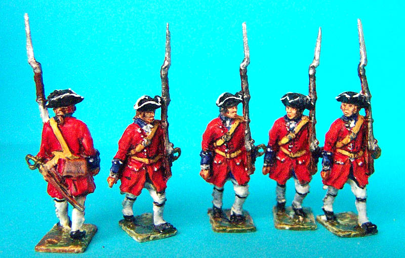 1740 - 1763: Französische Linieninfanterie - Füsiliere (Scjhweizer Regiment Diesbach)