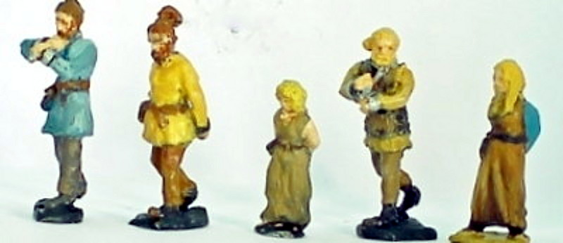 Römische Gefangenenszene - gefesselte Männer und Frauen