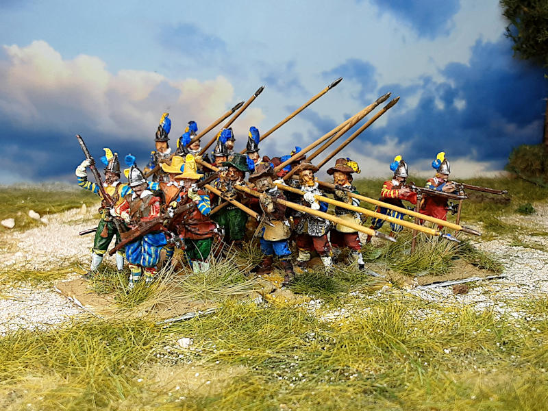 1618 - 1648: Pikeniere mit Schlapphut  und Helm - 1/72