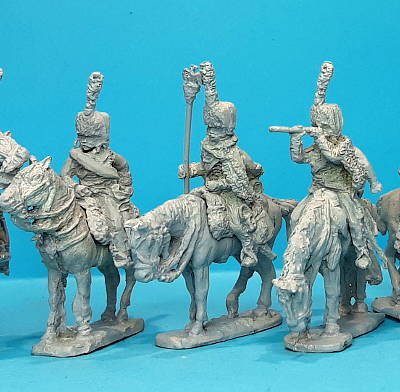 0804-s 1805 - 1815: Französische Husaren zu Pferd (mit Kolpak)