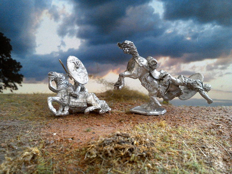 1 - 2 AD: Römische Auxiliar-Kavalleristen (verwundete Pferde)