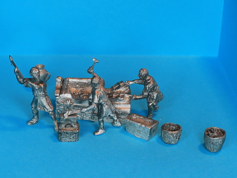 Römische Schmiede (Handwerker bei verschiedenen Tätigkeiten)