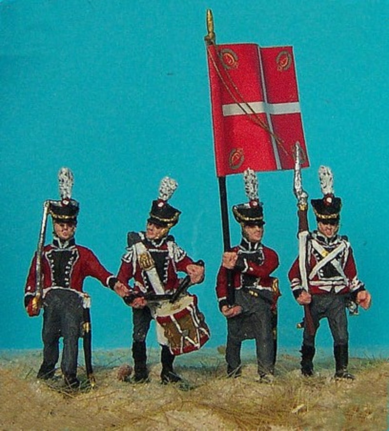 0396d Danische Linieninfanterie - Musketiere - Command Set (1812 - 1814)