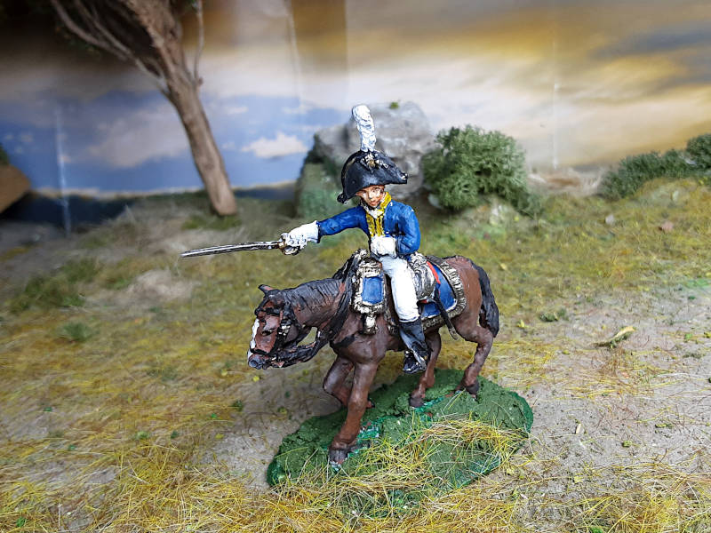 28-0012-h 1806 - 1807: Preußischer Offizier - Regimentskommandeur zu Pferd (28 mm)