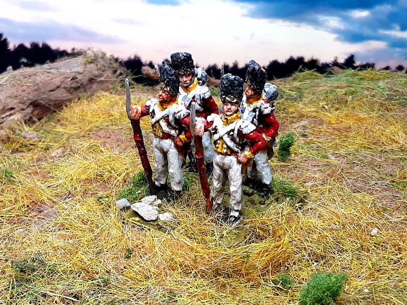 1810 -1813: Königreich Sachsen - Leib-Grenadier-Garde (mit Bärenfellmütze, abwartend)