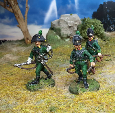 1806: Sachsen - Weimarer Unteroffizier und Schützen (28 mm)