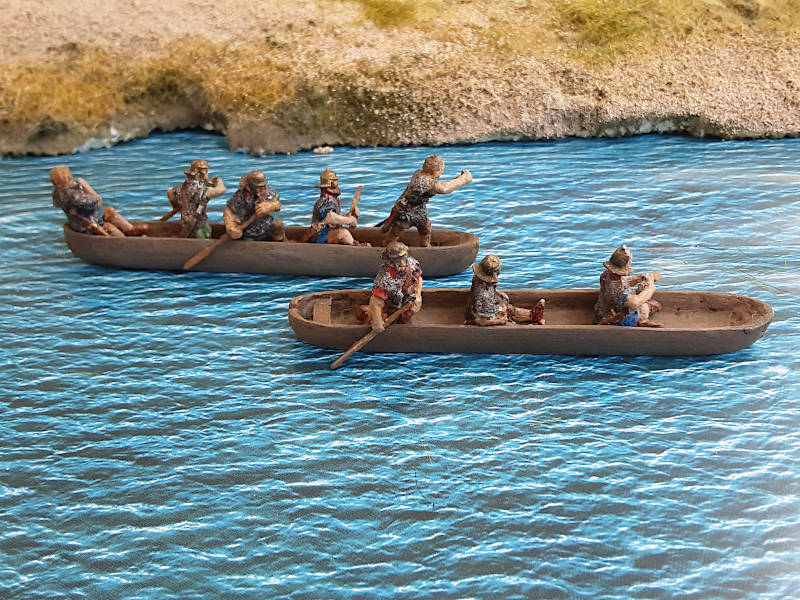 1 - 2 AD: Römische Auxiliare - Bataver paddelnd - 1/72