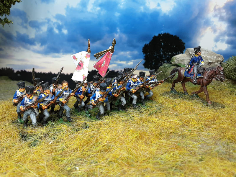 1813 - 1815: Preußischer Bataillonskommandeur mit Linieninfanterie - 1/72