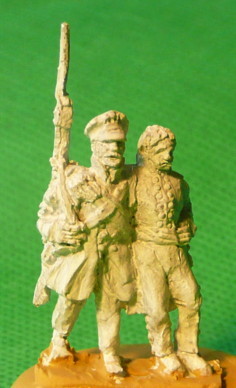 Preußischer Landwehr-Soldat  mit Offizier (1813 - 1815)
