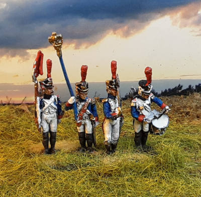 0918-s 1807 - 1815: Französische Mittlere Garde - Füsilier-Grenadiere - Command Set - 1/72