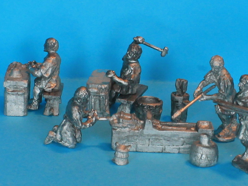 Römische Schmiede (Handwerker bei verschiedenen Tätigkeiten)