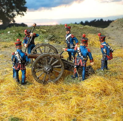 0807-s 1813 - 1815: Französische reitende Linienartillerie inkl. 6-Pfund-Kanone (Modell 1808)