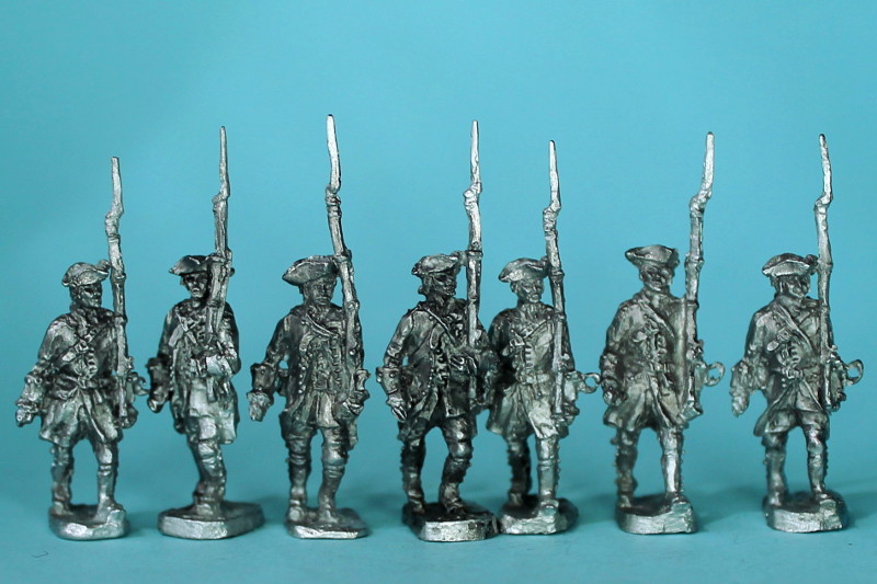 1740 - 1763: Französische Linieninfanterie - Füsiliere (verschiedene Posen)
