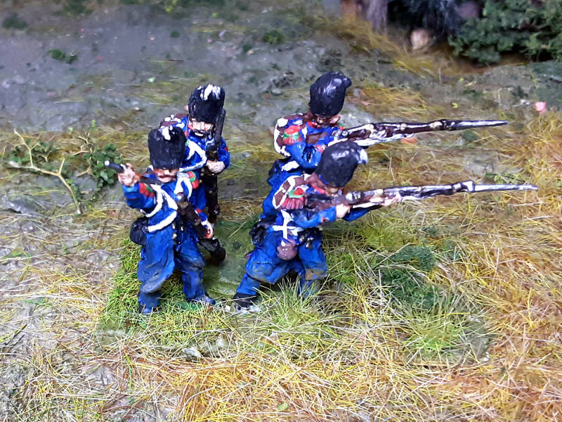 1805 - 1815: Französische Chasseure der Alten Garde (im Mantel)