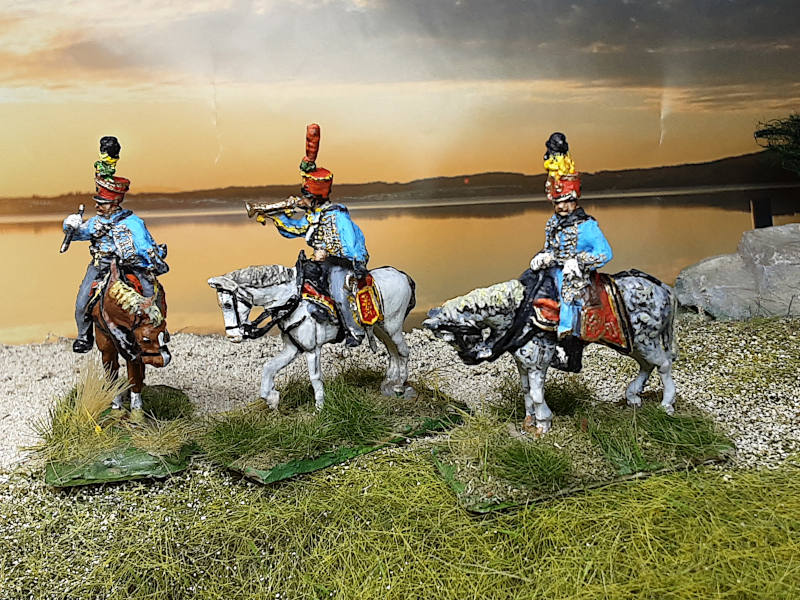 1809 - 1815:Österreichische Husaren - Command Set (abwartend) - 1/72