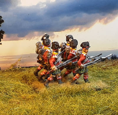 0868-ss 1809 - 1815: Schotten - Highlander (im Angriffsmarsch) - 1/72