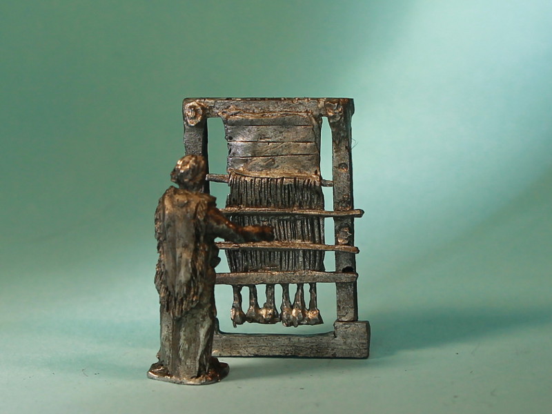 a-230-d Germanische Frau am Webstuhl