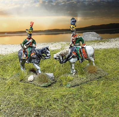 1809 - 1815L.Österreichische Ulanen - Command Set - 1/72