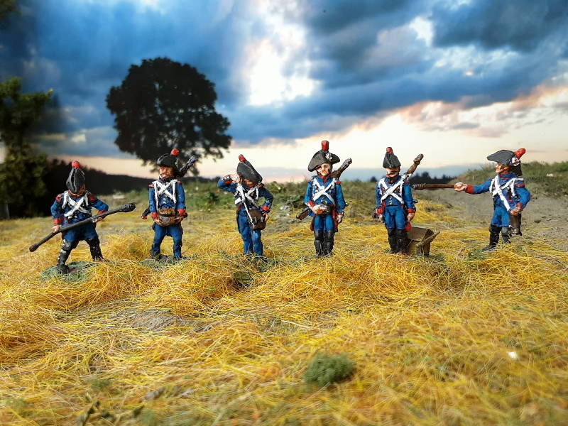 1800 - 1808: Französische Fußartillerie - Geschütz-Bedienung