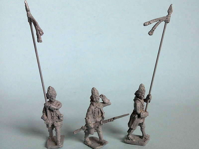 Französische Linieninfanterie marschierend (1740 - 1763) 