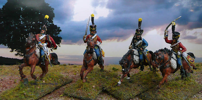 1805 -1813: Französische Husaren - Mannschaft -(in Großer Uniform) - 1/72