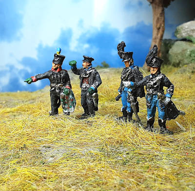 0886-ss 1815: Braunschweiger Generalstab - Offiziere (mit Kiver-Tschako) - 1/72