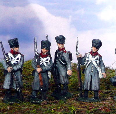 0564-s 1813 - 1815: Preußische Mannschaften im Mantel (abwartend)