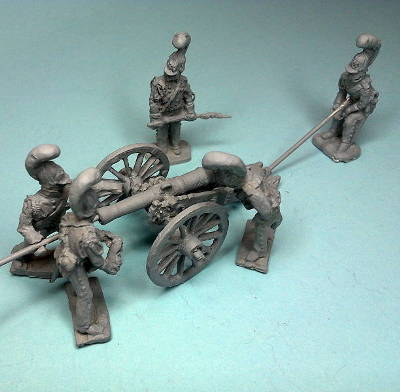 Russische reitende Garde-Artillerie mit 6-Pfund-Kanone (Arakacheev-System)