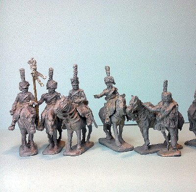 0732-s Französische Chasseurs à cheval - Command Set (1807 - 1815)
