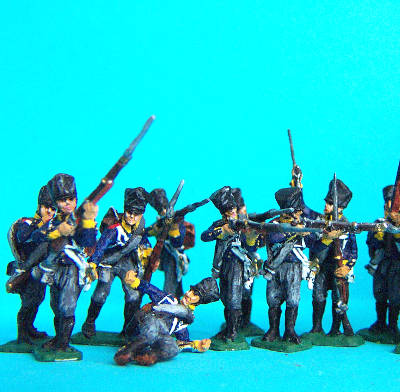 0363-sTyqUcosZXIq1m 1813 - 1815: Preußische Linieninfanterie in verschiedenen Posen