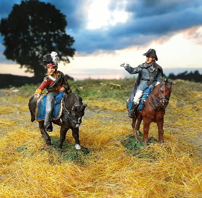 1815: General Wellington und  Oberst Gordon (Waterloo)