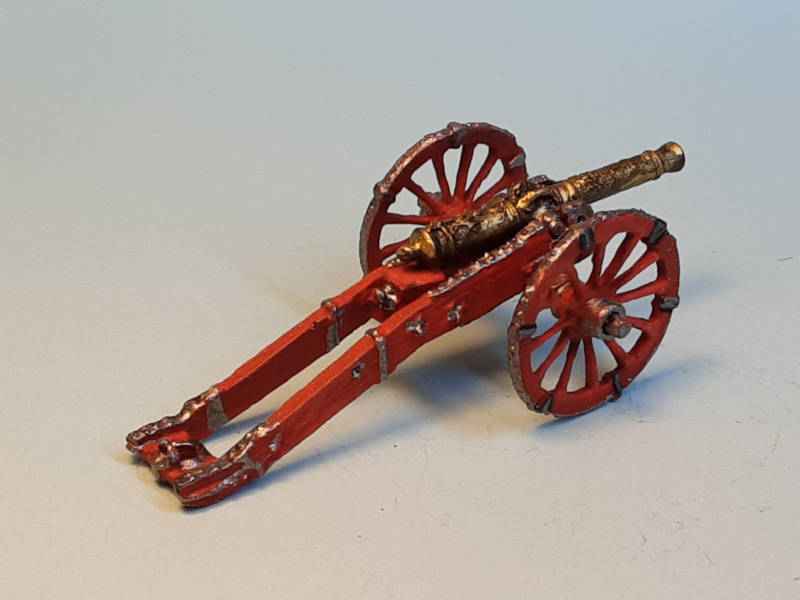 1740 - 1770: Französische 4-Pfund-Kanone (nach M1732 Vallière-System) - Modellbau - 1/72