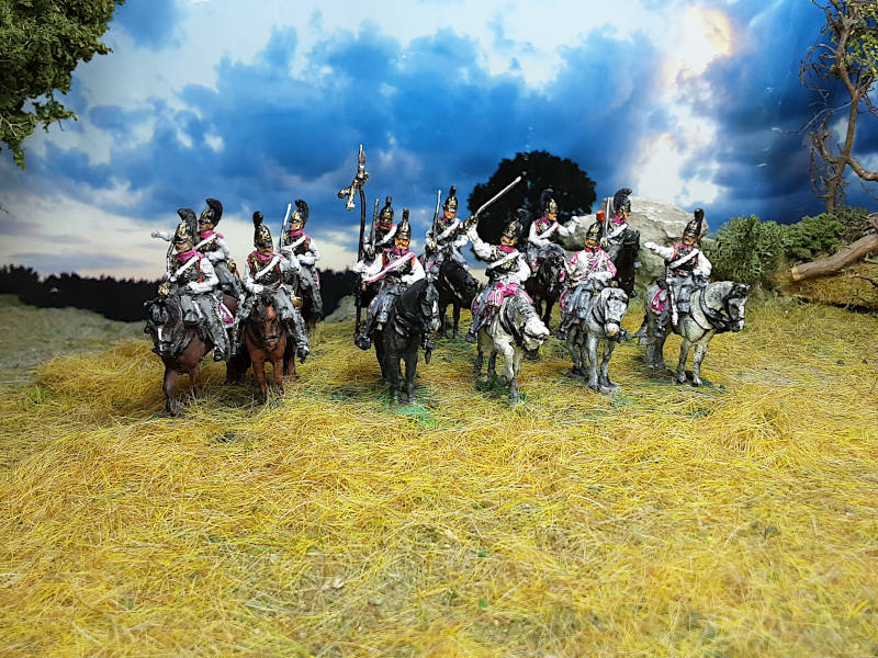 1812 - 1815: Russische Kürassiere - Mannschaft inkl. Command Set (abwartend) - 1/72