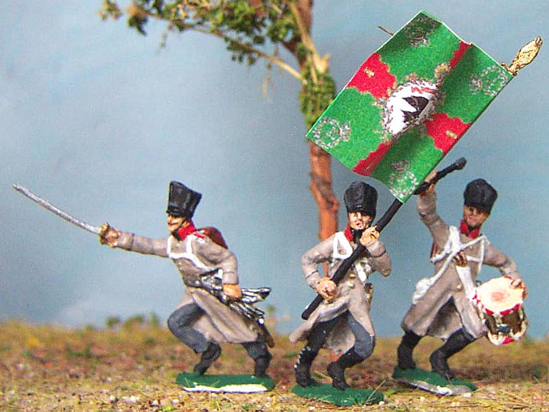 1813 - 1815: Preußische Linieninfanterie - Command Set (stürmend)