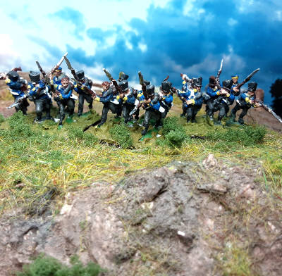 1813 - 1815: Preußische Linieninfanterie im Nahkampf (15 mm)