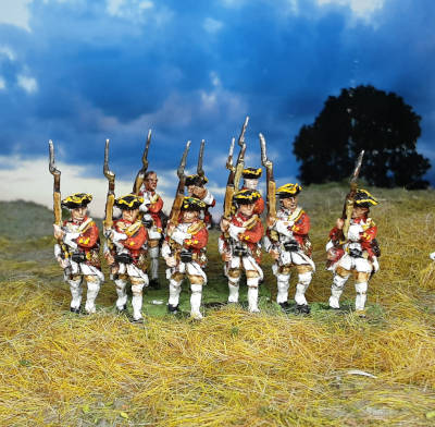 7119-s 1740 - 1763: Britische Musketiere (vorgehend) - 1/72