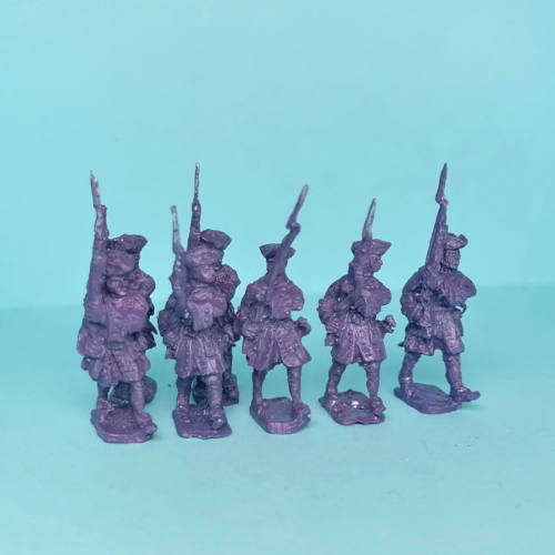 1688 - 1714: Musketiere vorgehend