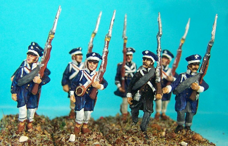 1813 - 1815: Preußische Landwehr (marschierend)